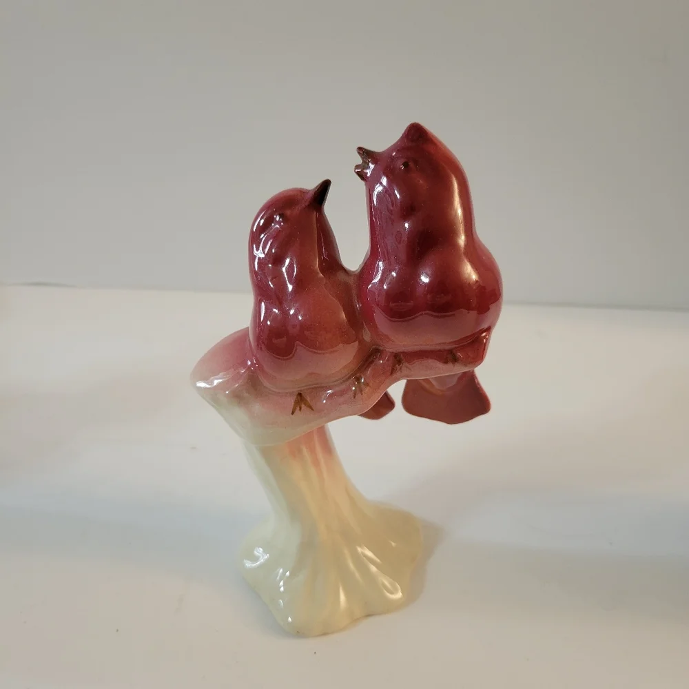 Vintage Birds on Branch Figurine Pottery
